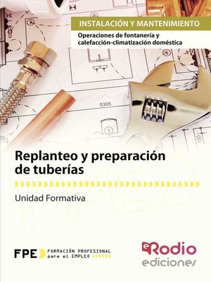 cover image of Replanteo y preparación de tuberías. Instalación y mantenimiento